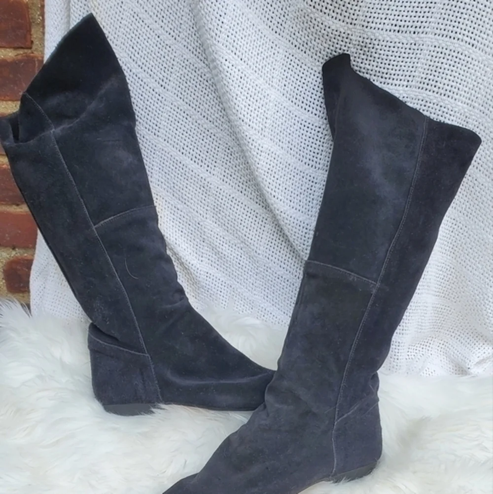 Vintage Suede Slouch Boots 8.5‎